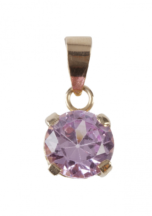 Colgante de rosa de francia de talla circular 