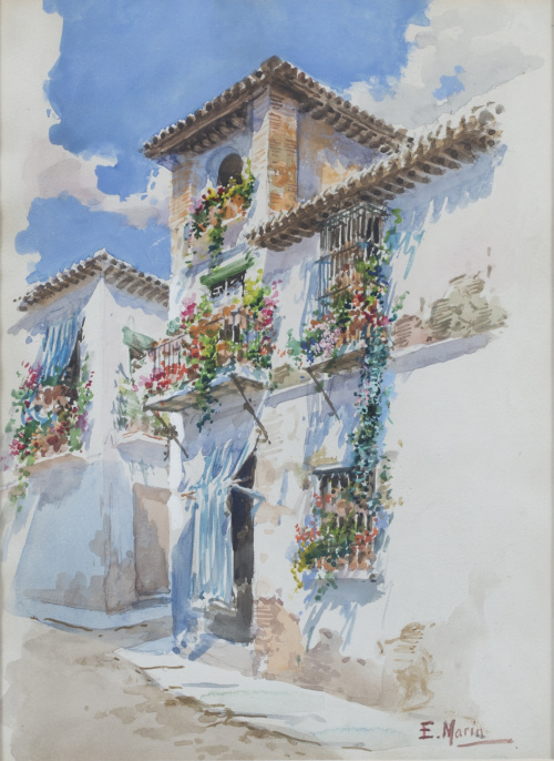 ENRIQUE MARÍN SEVILLA (Granada 1870-Madrid 1940)Calle de Gr