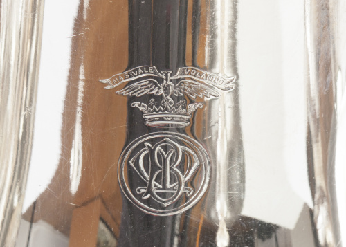 Gustave Keller.Juego de té y chocolate de plata. Marcado*