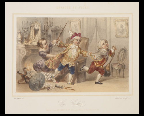 Álbum, a la manera del siglo XVIII, con 11 litografías grab