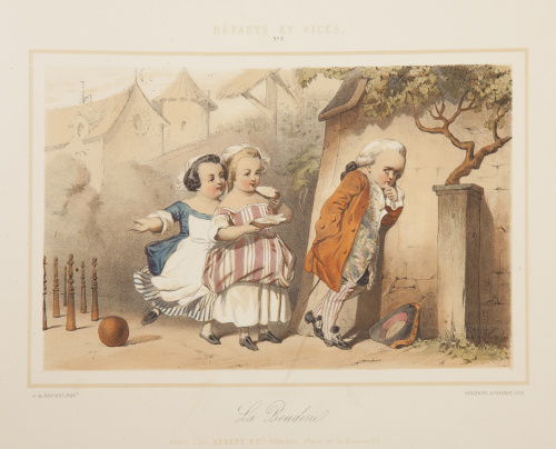 Álbum, a la manera del siglo XVIII, con 11 litografías grab