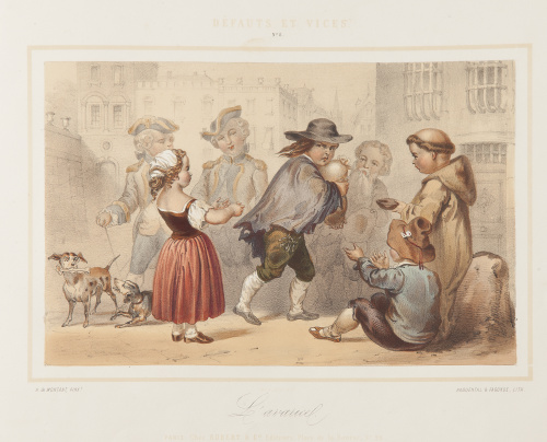 Álbum, a la manera del siglo XVIII, con 11 litografías grab