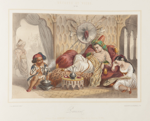 Álbum, a la manera del siglo XVIII, con 11 litografías grab