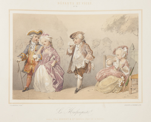 Álbum, a la manera del siglo XVIII, con 11 litografías grab