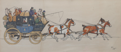 CECIL ALDIN (1870-1935)Diligencia