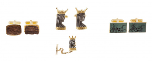 Lote formado por 27 pares de gemelos vintage años 70 en pla