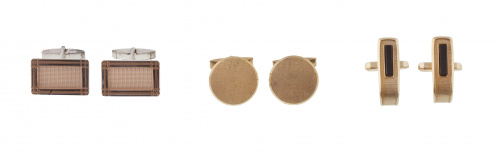 Tres pares de gemelos vintage 