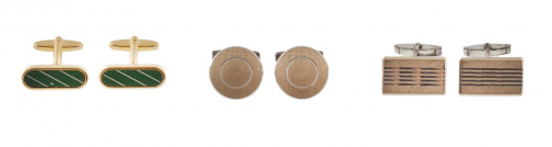 Tres pares de gemelos vintage 