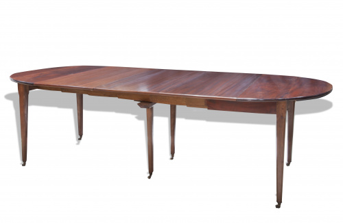 Mesa de comedor estilo directorio de madera de caoba.Fran