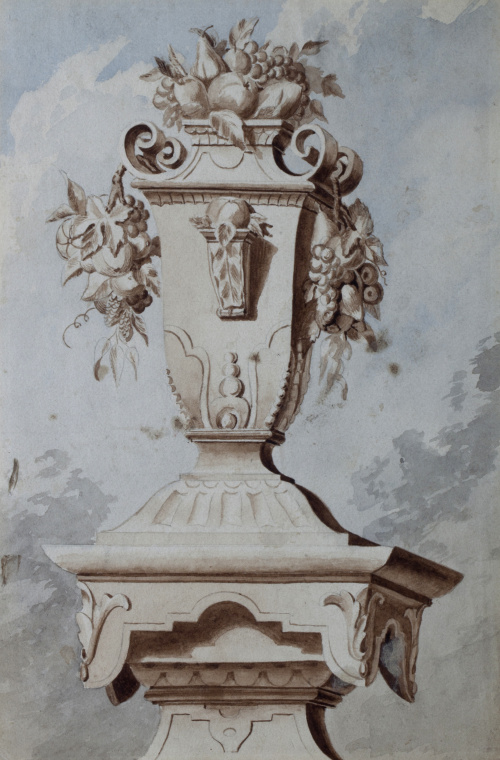 ESCUELA ESPAÑOLA, SIGLO XIXEstudio de un remate de columna