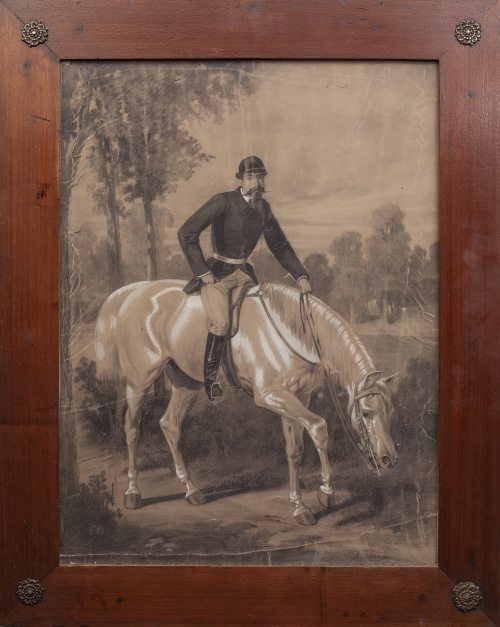DANIEL PEREA (Madrid, 1834-1909)Retrato ecuestre