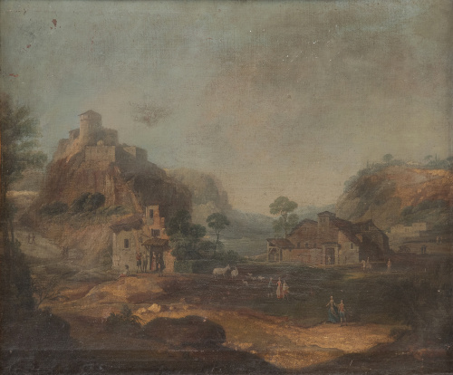 ESCUEALA ESPAÑOLA, SIGLO XIXPaisaje con ruinas