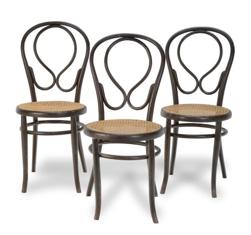 Juego de seis sillas Thonet de madera de haya.Viena, ff. 