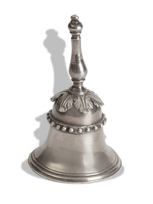 Campanilla Carlos IV en plata española en su color punzonad