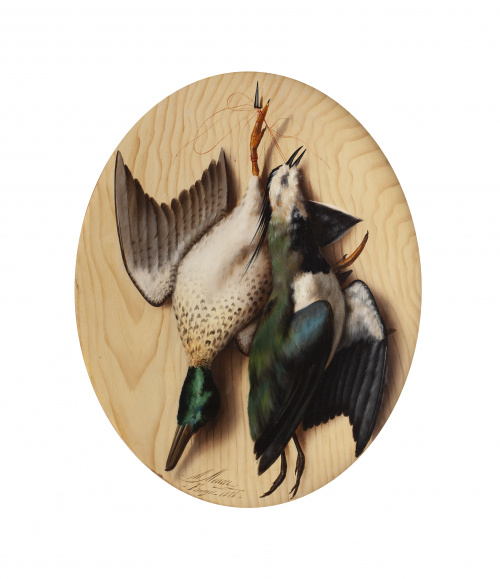 MICHELANGELO MEUCCI (1840-1909)Pareja de trampantojos con