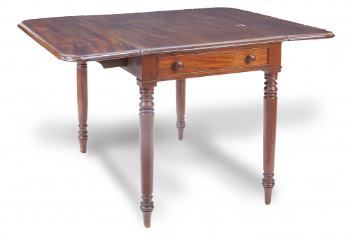 Mesa de alas de madera de caoba.Inglaterra, S. XIX.