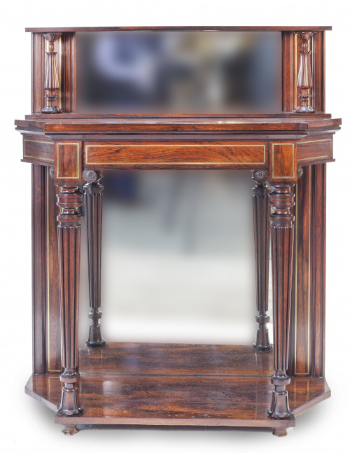 Aparador Napoleón III en madera de palosanto con incrustaci