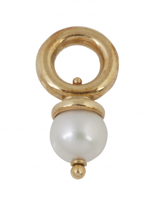 Colgante con perla cultivada en oro amarillo de 18K