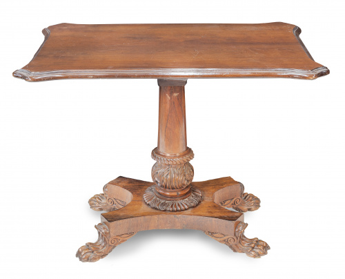 Mesa Guillermo IV en madera de palo santo.Inglaterra, S. 