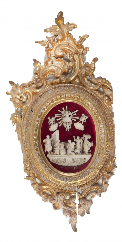 "Adoración de los pastores".Diorama en relieve en espuma 