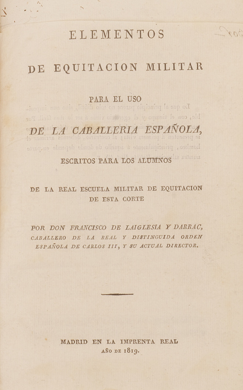 FRANCISCO DE LAIGLESIA Y DARRAC (1771-1852)Elementos de e