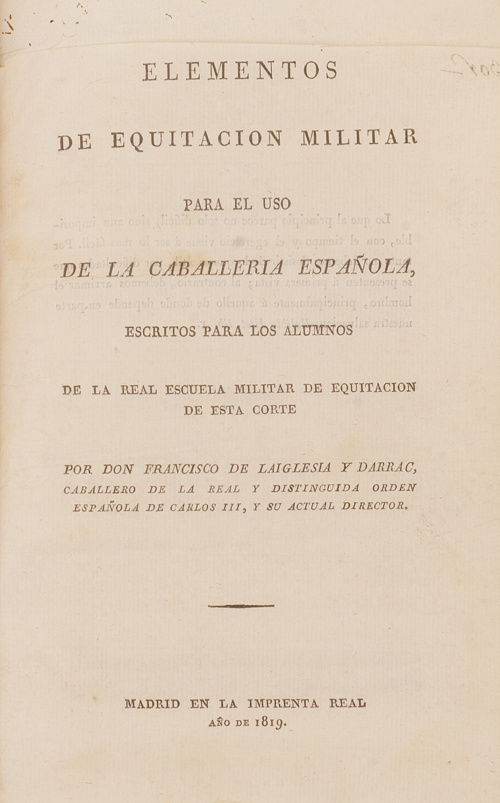FRANCISCO DE LAIGLESIA Y DARRAC (1771-1852)Elementos de e