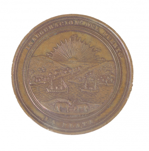 Medalla conmemorativa de la inauguración del puerto de La p