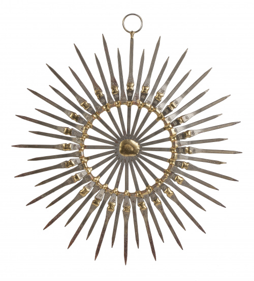 Resplandor en metal y metal dorado.Trabajo español, S. XI