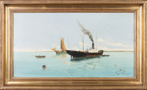 JULIO ABADÍAS (Escuela española, siglo XIX)Marina