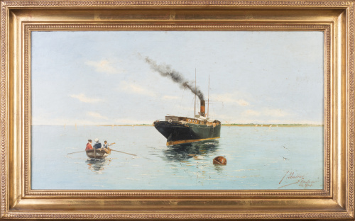 JULIO ABADÍAS (Escuela española, siglo XIX)Marina