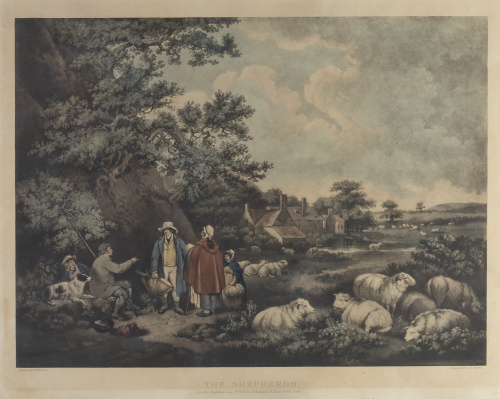 G. MORGAN (painted) W. WARD (engrave)"The shepherds" y "T