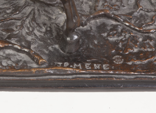 Pierre Jules Mêne (1810-1879).Caballo en bronce. Firmad