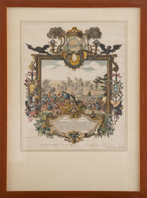 PAUL DECKER (der Jüngere) (1685- 1742)Asedio de Arien