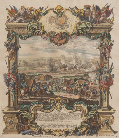 JOHANN AUGUST CORVINUS (1683-1738)Asedio de Landau