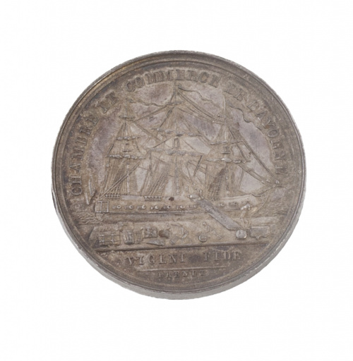 Jetón francés en plata de Luis XVIII. Cámara de comercio de