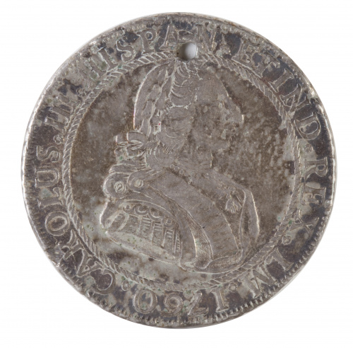 Medalla de proclamación de Carlos III en plata. 1760. Perfo