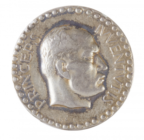 Medalla de Benito Mussolini en plata