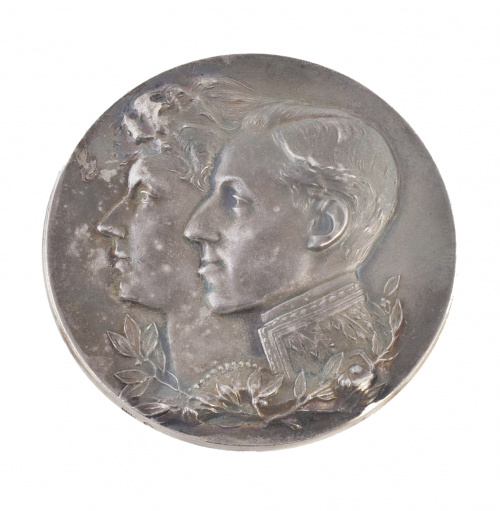 Medalla Original en plata de la Exposición Hispano Francesa
