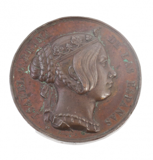 Medalla en cobre del cuerpo de Ingenieros del Ejercito.1847