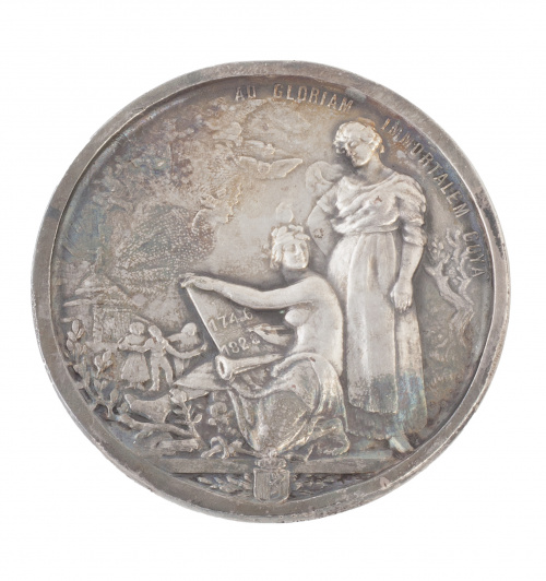 Medalla de Francisco de Goya en bronce plateado
