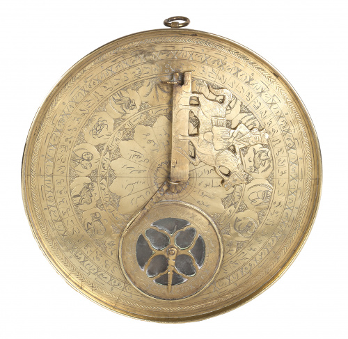 Astrolabio de bronce grabado.Irán, S. XIX - XX.