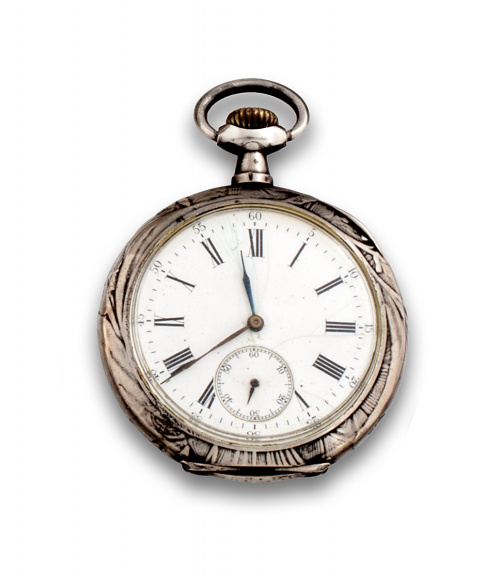 Reloj  Lepine OMEGA Art-Nouveau en plata.