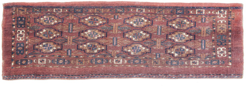 Alfombra de lana antigua con motivos geométricos