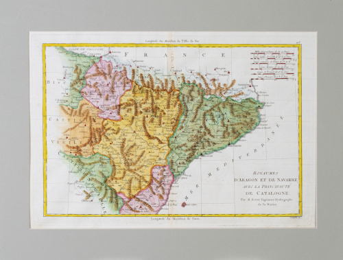 RIGOBERT BONNE (1727-1794)Mapa de los Reinos de Aragón y 