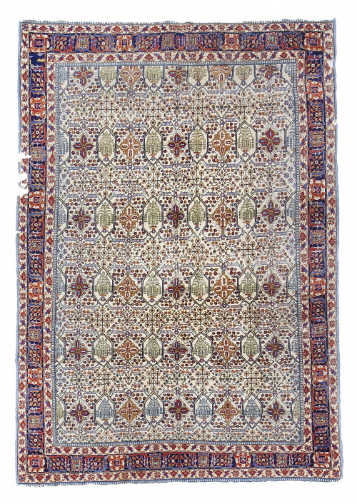 Alfombra en lana de decoración geométrica, Persia