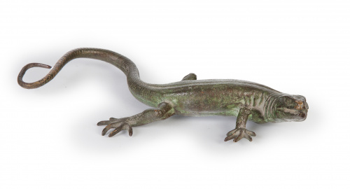 Lagartija .Escultura en bronce, S. XIX.