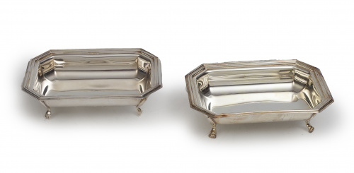 Dos bandejitas en plata.Pérez Fernández, S. XX.