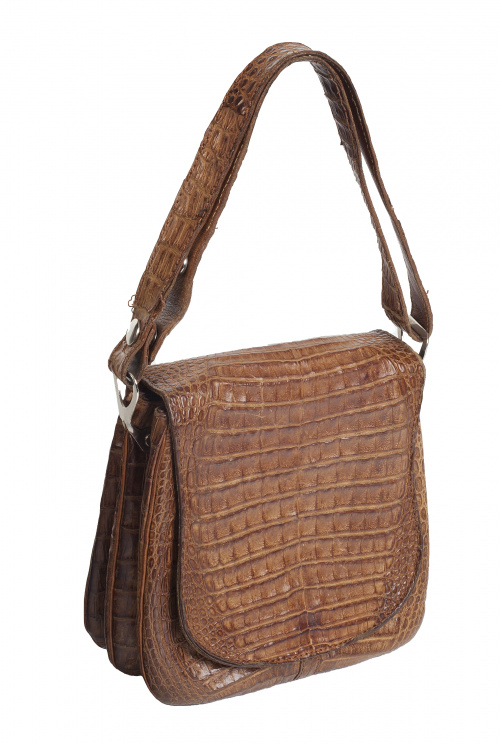 Bolso pequeño marrón claro con asa regulable