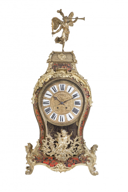 Reloj de estilo Luis XIV de estilo Boulle en bronce dorado 