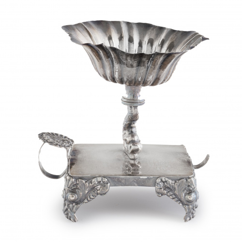Especiero o salero en plata.González Aguilera, S. XIX.